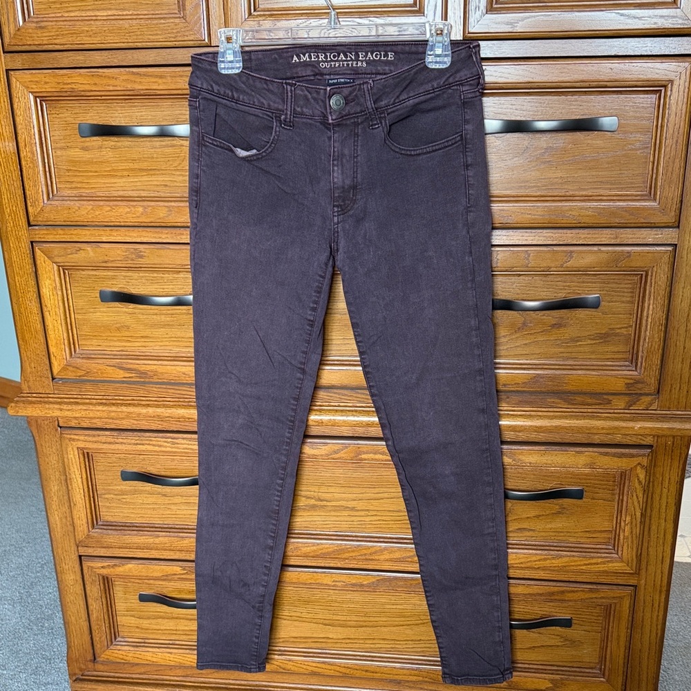 American Eagle Outfitters Women's Dark Purple Jegging